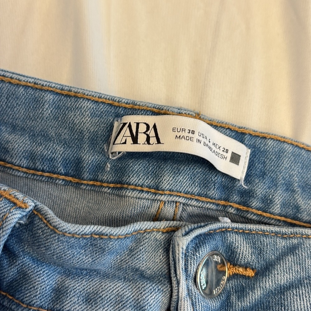 Zara jeans skinny fit ankle length button/zipper close 5 pockets Size 6 - Picture 7 of 11